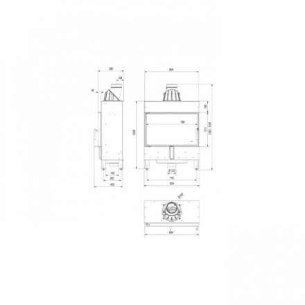 Каминная топка Kratki Lucy/14/Slim в Новополоцке