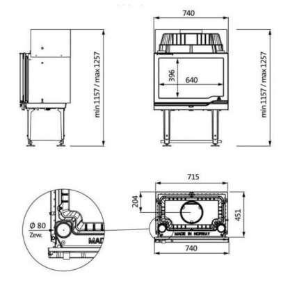 Каминная топка Jotul I 570 Flat в Новополоцке