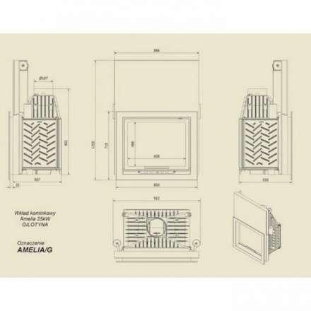 Каминная топка Kratki Amelia/G в Новополоцке