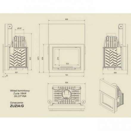 Каминная топка Kratki Zuzia/G в Новополоцке