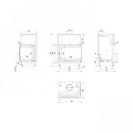 Каминная топка Kratki Zuzia/PW/BP/19/BS/W/Deco в Новополоцке