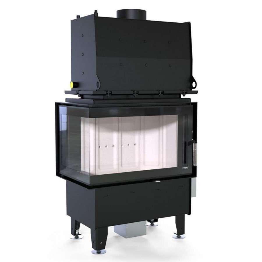 Каминная топка Defro Home RIVA SM BL SHORT угловая, с водяным контуром Амазонка бай фото в Новополоцке