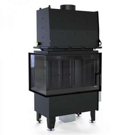 Каминная топка Defro Home RIVA SM BL SHORT угловая, с водяным контуром в Новополоцке