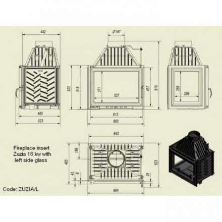 Каминная топка Kratki Zuzia/L в Новополоцке