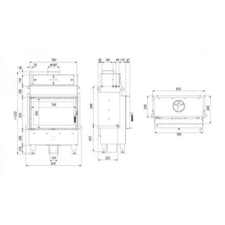 Каминная топка Defro Home Navi ME с водяным контуром в Новополоцке