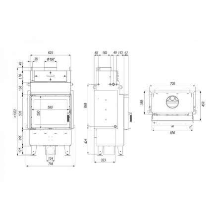 Каминная топка Defro Home Navi SM с водяным контуром в Новополоцке
