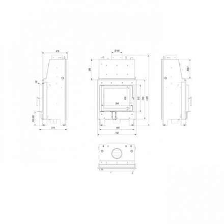Каминная топка Kratki MBZ/PW/13/W в Новополоцке