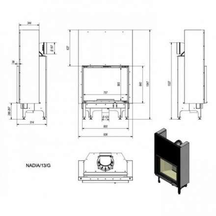 Каминная топка Kratki Nadia/13/G в Новополоцке