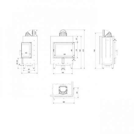 Каминная топка Kratki Lucy/12/P/BS в Новополоцке