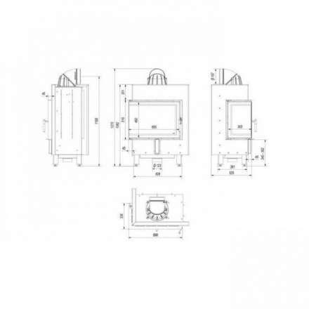Каминная топка Kratki Lucy/12/L/BS в Новополоцке