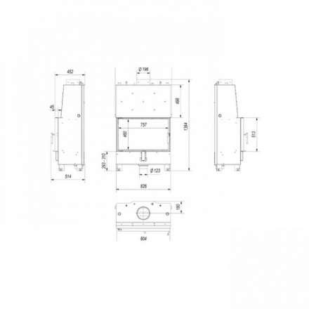 Каминная топка Kratki Lucy/PW/16/W в Новополоцке