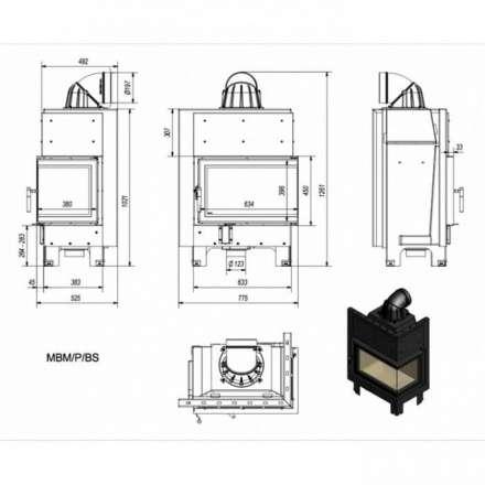 Каминная топка Kratki MBM/P/BS в Новополоцке