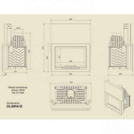 Каминная топка Kratki Oliwia/G в Новополоцке