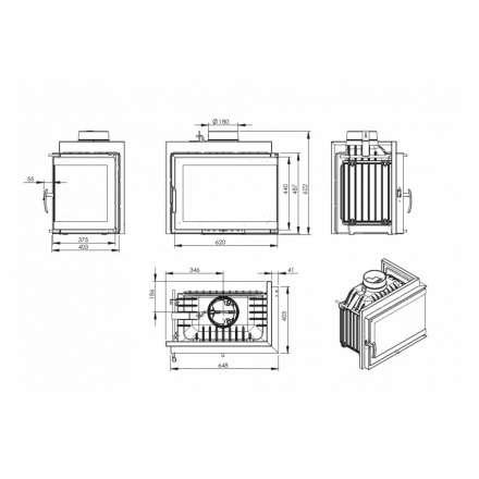 Каминная топка NORDflam Parma left в Новополоцке