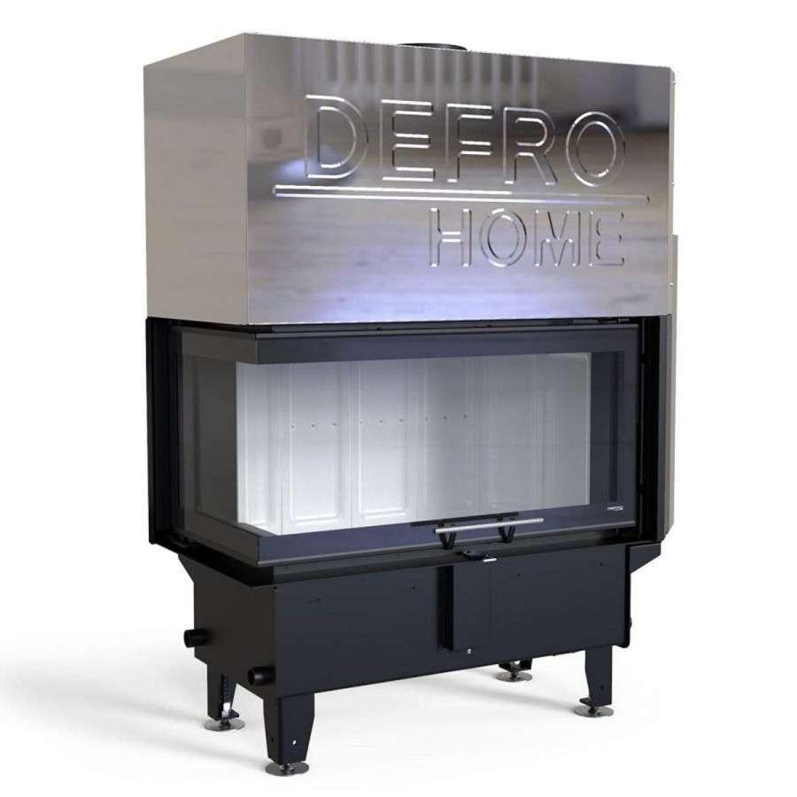 Каминная топка DEFRO HOME RIVA ME BL G SHORT угловая с водяным контуром и подъемом стекла вверх Амазонка бай фото в Новополоцке