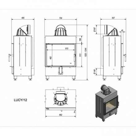 Каминная топка Kratki Lucy/12 в Новополоцке