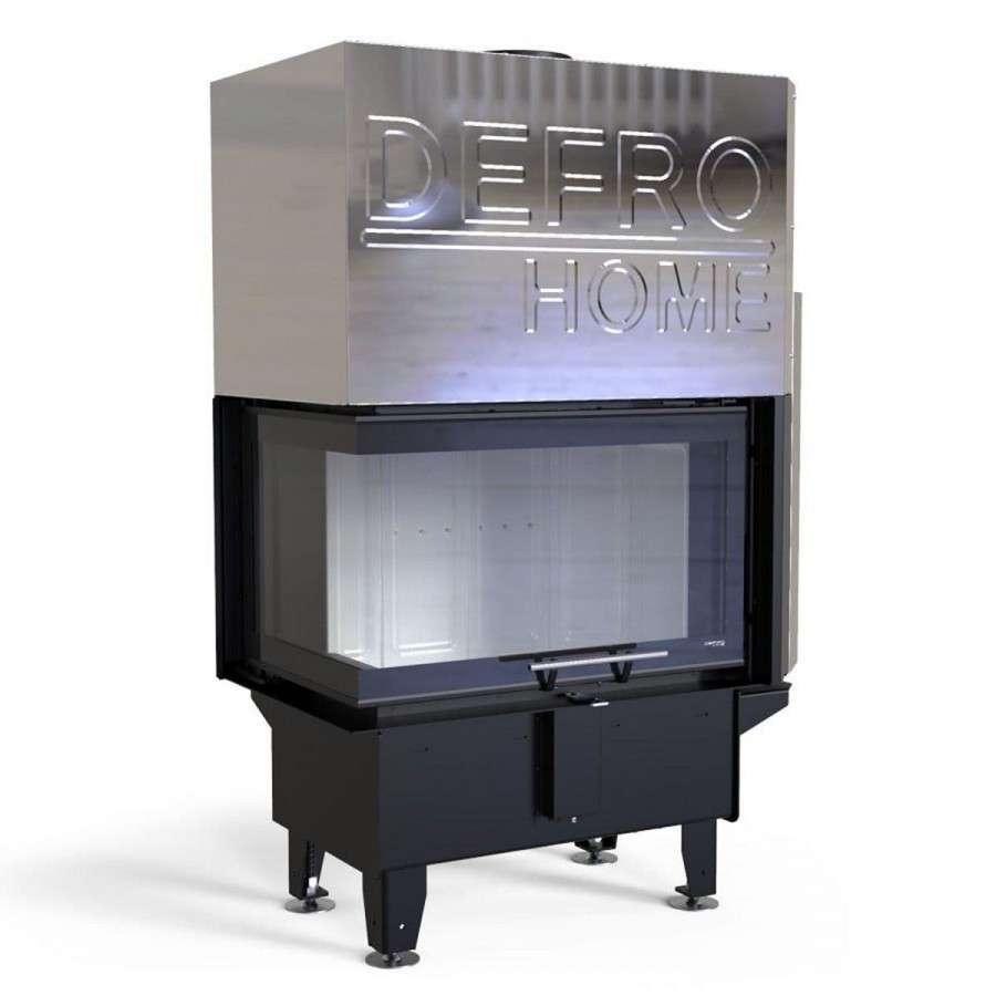 Каминная топка DEFRO HOME RIVA SM BL G SHORT угловая с водяным контуром и подъемом стекла вверх Амазонка бай фото в Новополоцке