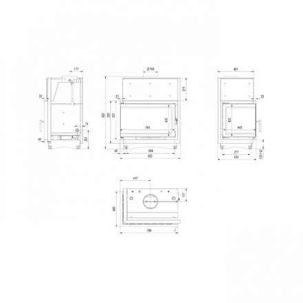 Каминная топка Kratki Oliwia/PW/BL/17/BS/W/Deco в Новополоцке