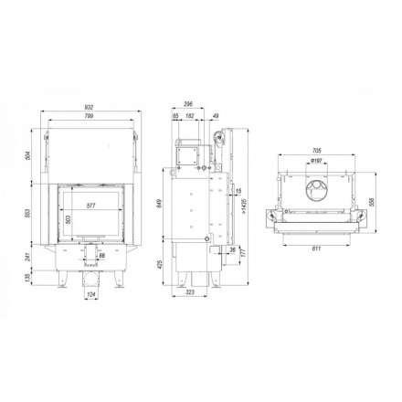 Каминная топка Defro Home Navi SM G с водяным контуром и подъемом стекла вверх в Новополоцке