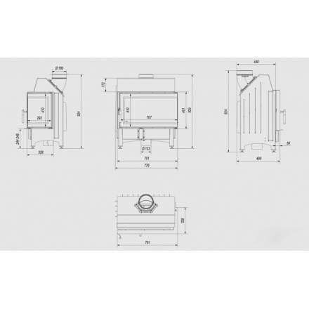 Каминная топка Kratki Zibi/P/BS/DECO в Новополоцке