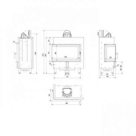Каминная топка Kratki Lucy/14/L/BS в Новополоцке