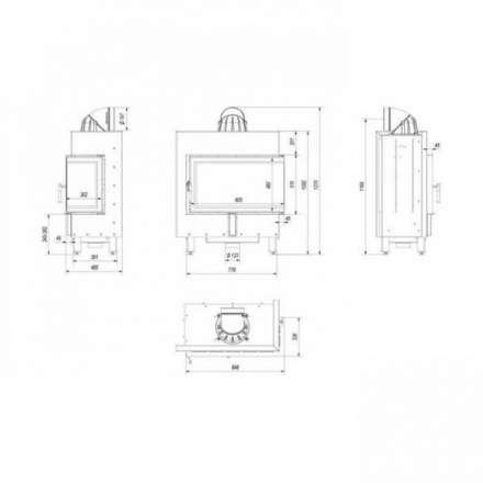 Каминная топка Kratki Lucy/14/P/BS в Новополоцке