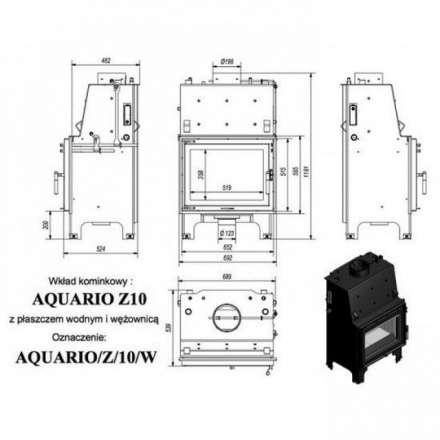 Каминная топка Kratki AQUARIO/Z/10/PW/W в Новополоцке