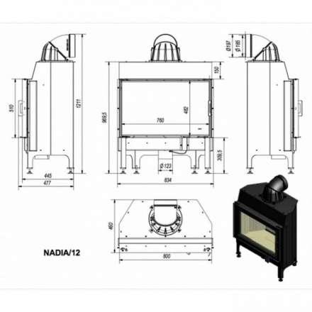 Каминная топка Kratki Nadia/12 в Новополоцке
