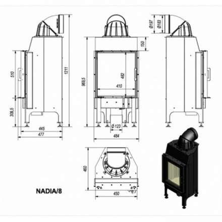 Каминная топка Kratki Nadia/8 в Новополоцке