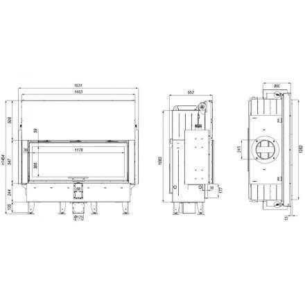 Каминная топка DEFRO HOME INTRA XLA G в Новополоцке