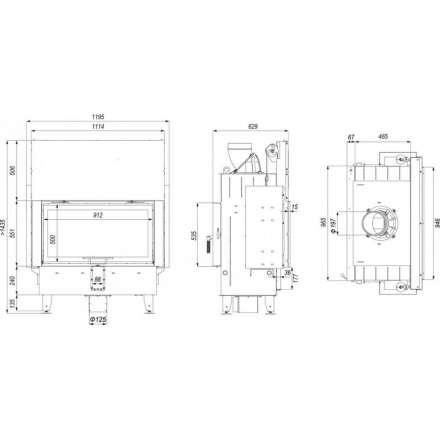 Каминная топка DEFRO HOME INTRA LA T G в Новополоцке