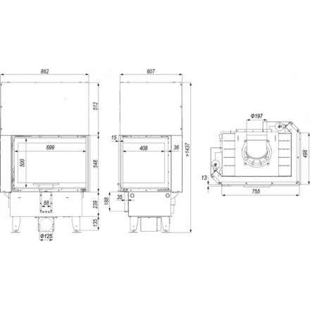 Каминная топка DEFRO HOME INTRA SM BL G в Новополоцке