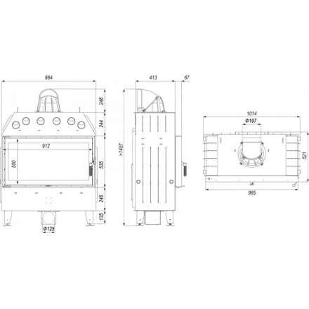 Каминная топка DEFRO HOME INTRA LA в Новополоцке