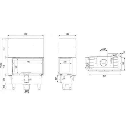 Каминная топка INTRA ME BP SLIM G в Новополоцке