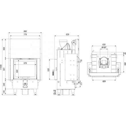 Каминная топка DEFRO HOME INTRA SM T G в Новополоцке