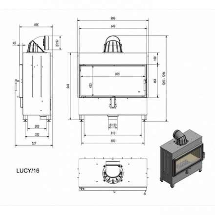 Каминная топка Kratki Lucy/16 в Новополоцке