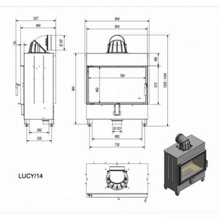 Каминная топка Kratki Lucy/14 в Новополоцке