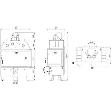 Каминная топка DEFRO HOME INTRA ME BL в Новополоцке