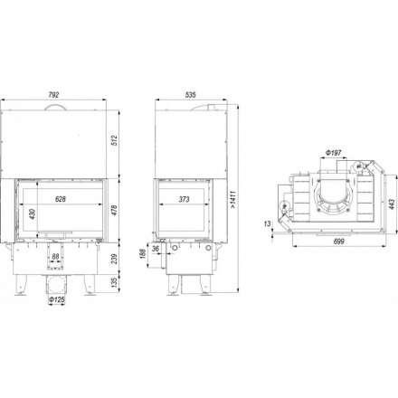 Каминная топка DEFRO HOME INTRA SM BP MINI G в Новополоцке