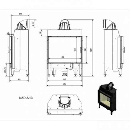 Каминная топка Kratki Nadia/13 в Новополоцке