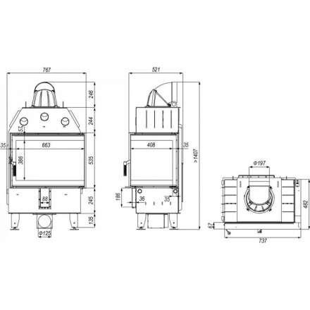 Каминная топка DEFRO HOME INTRA SM BL в Новополоцке