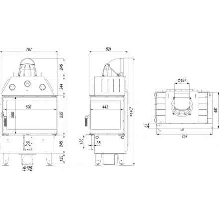 Каминная топка DEFRO HOME INTRA SM BP в Новополоцке