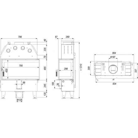 Каминная топка INTRA ME BL SLIM в Новополоцке