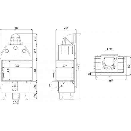 Каминная топка DEFRO HOME INTRA SM BL MINI в Новополоцке