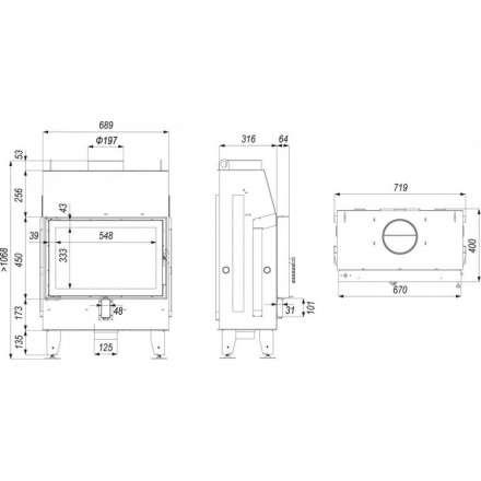 Каминная топка IMPULS SM в Новополоцке