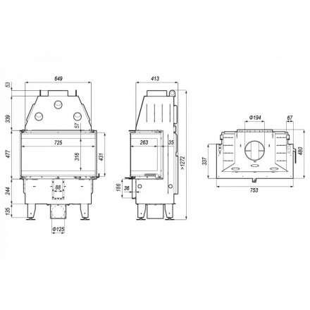 Каминная топка DEFRO HOME INTRA SM C в Новополоцке