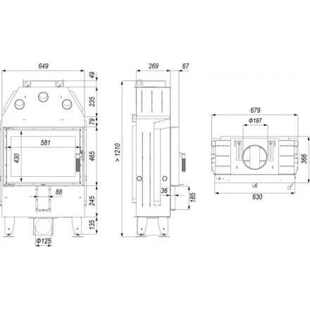 Каминная топка INTRA SM SLIM в Новополоцке