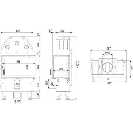 Каминная топка INTRA SM BL SLIM в Новополоцке