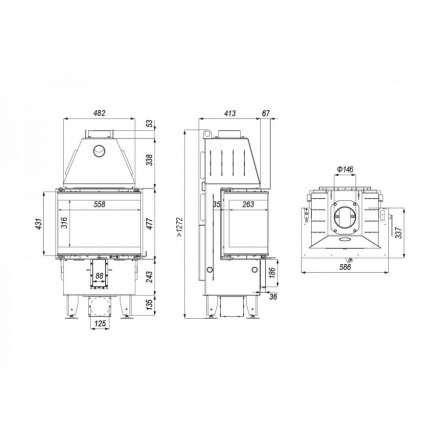 Каминная топка DEFRO HOME INTRA XSM C в Новополоцке