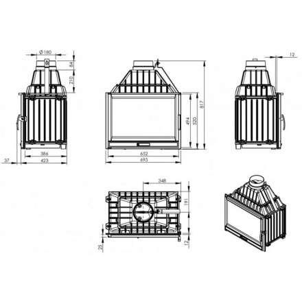 Каминная топка NORDflam Savona в Новополоцке